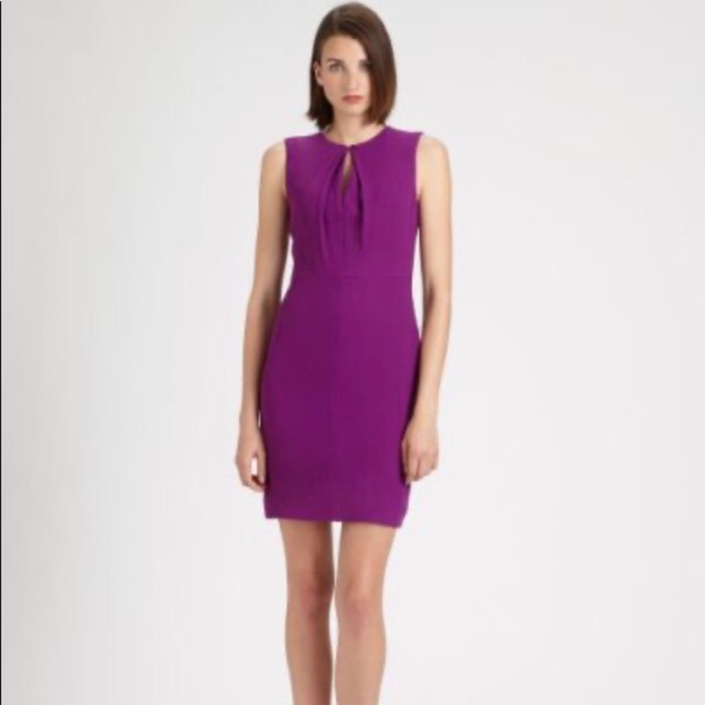 Rachel Roy Crepe Keyhole Sheath Dress, Purple, Size 10 NWOT
